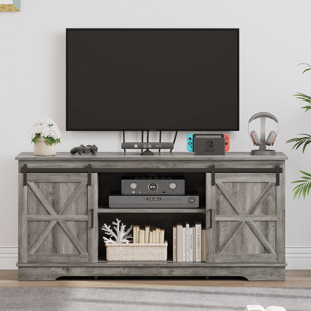 Farmhouse TV Stand with Barn Doors M78048