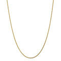 14kt Yellow Gold Diamond Cut Rope Chain with Lobster Clasp, 16 inch E8741