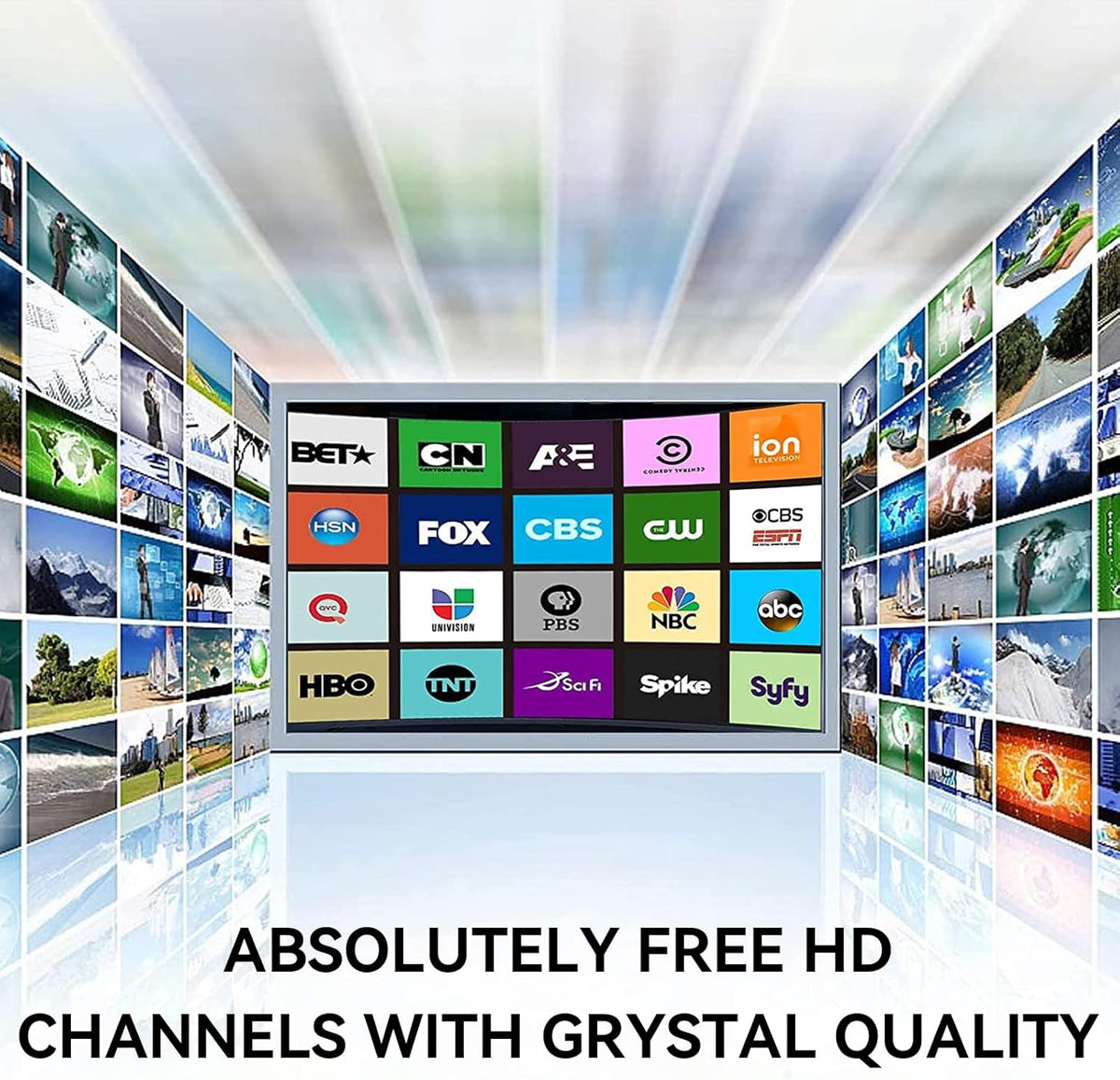 Digital TV Antenna 400 Miles Range Indoor Outdoor 4K 1080P HD with Amplifier Signal Booster E2865