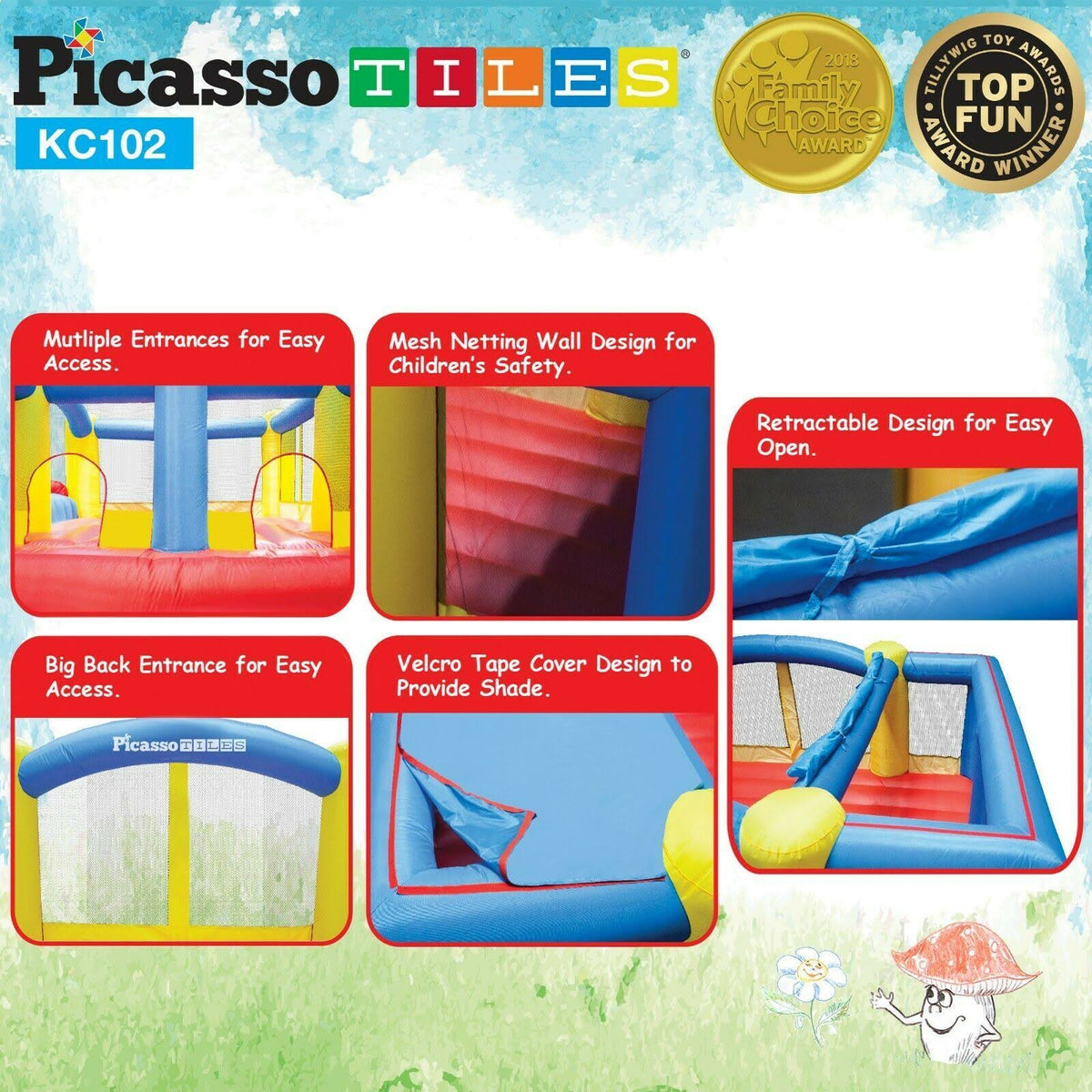 Inflatable Bouncer Jumping House with Slide E1369