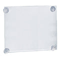 14" x 11" Acrylic Sign Holder with Suction Cups, Clear, 2/Pack U83600
