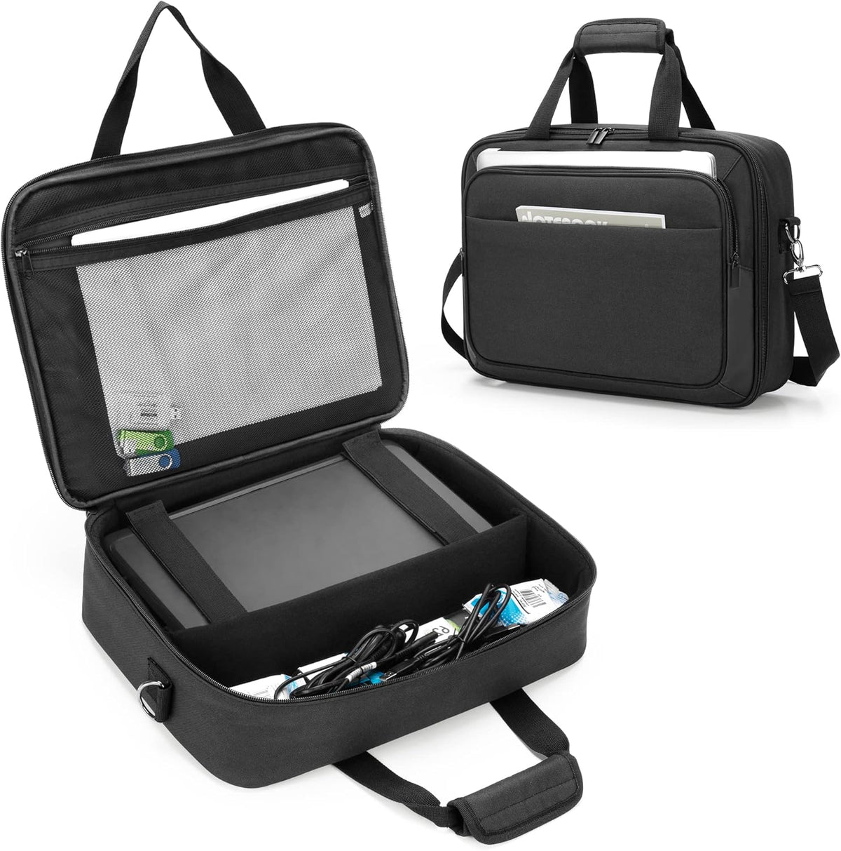 Portable Printer Carrying Case with Laptop Layer W3972