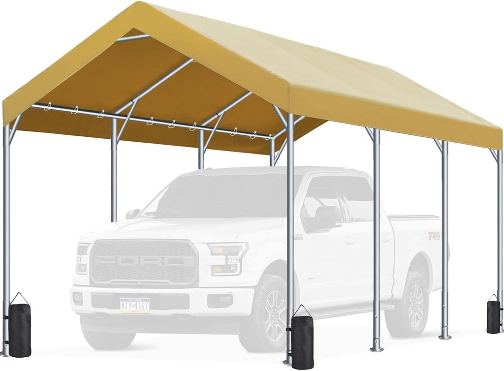 10 x 20 ft Heavy Duty Carport Canopy Beige B923