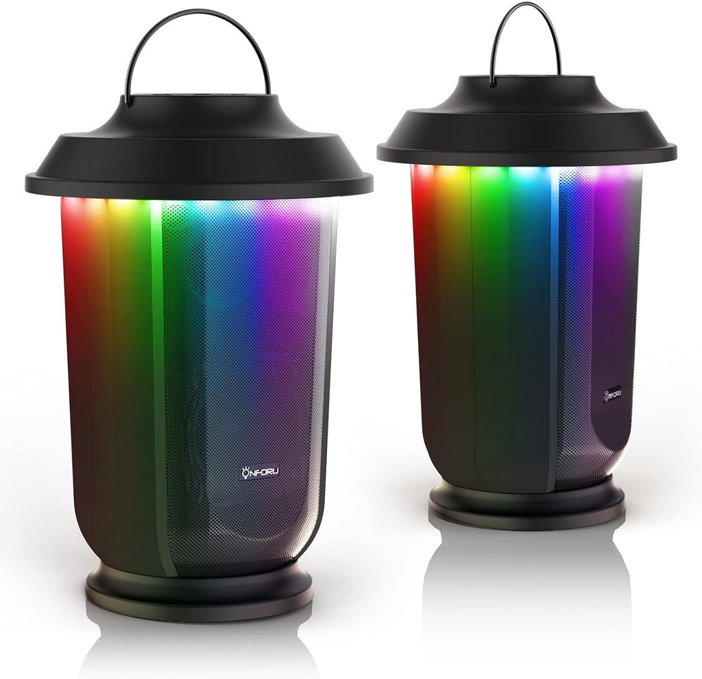 2 Pack Bluetooth 5.0 Wireless Party Speakers with LED Lights A6714