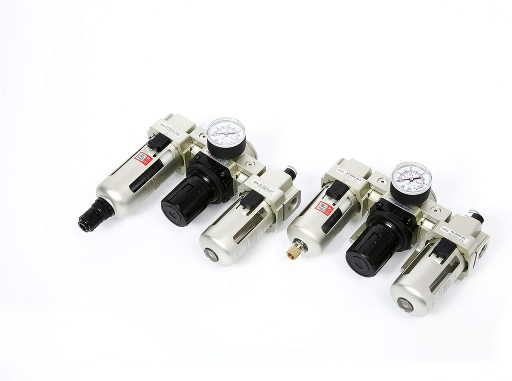 1/2 NPT Compressed Air Filter Regulator Lubricator with Gauge and Bracket K189