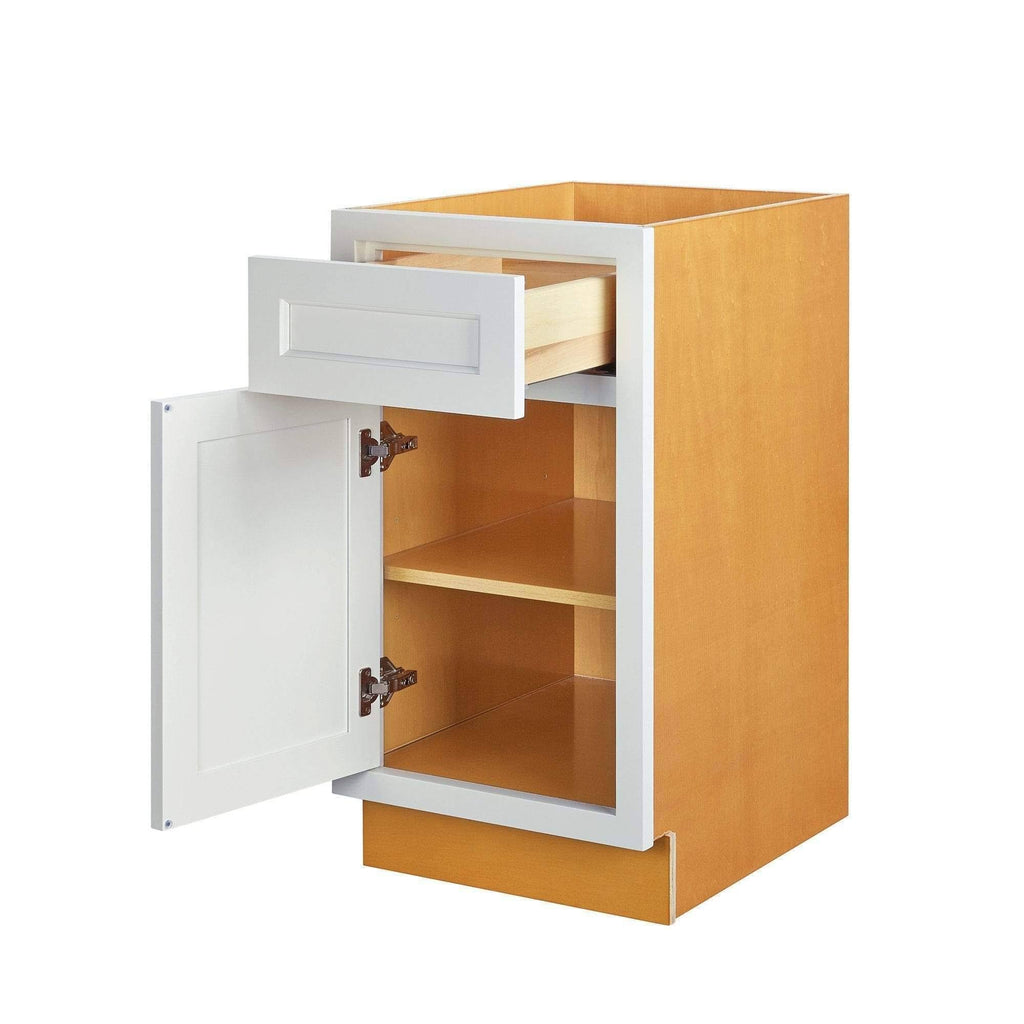 White Inset Raised Panel Base Cabinet U251