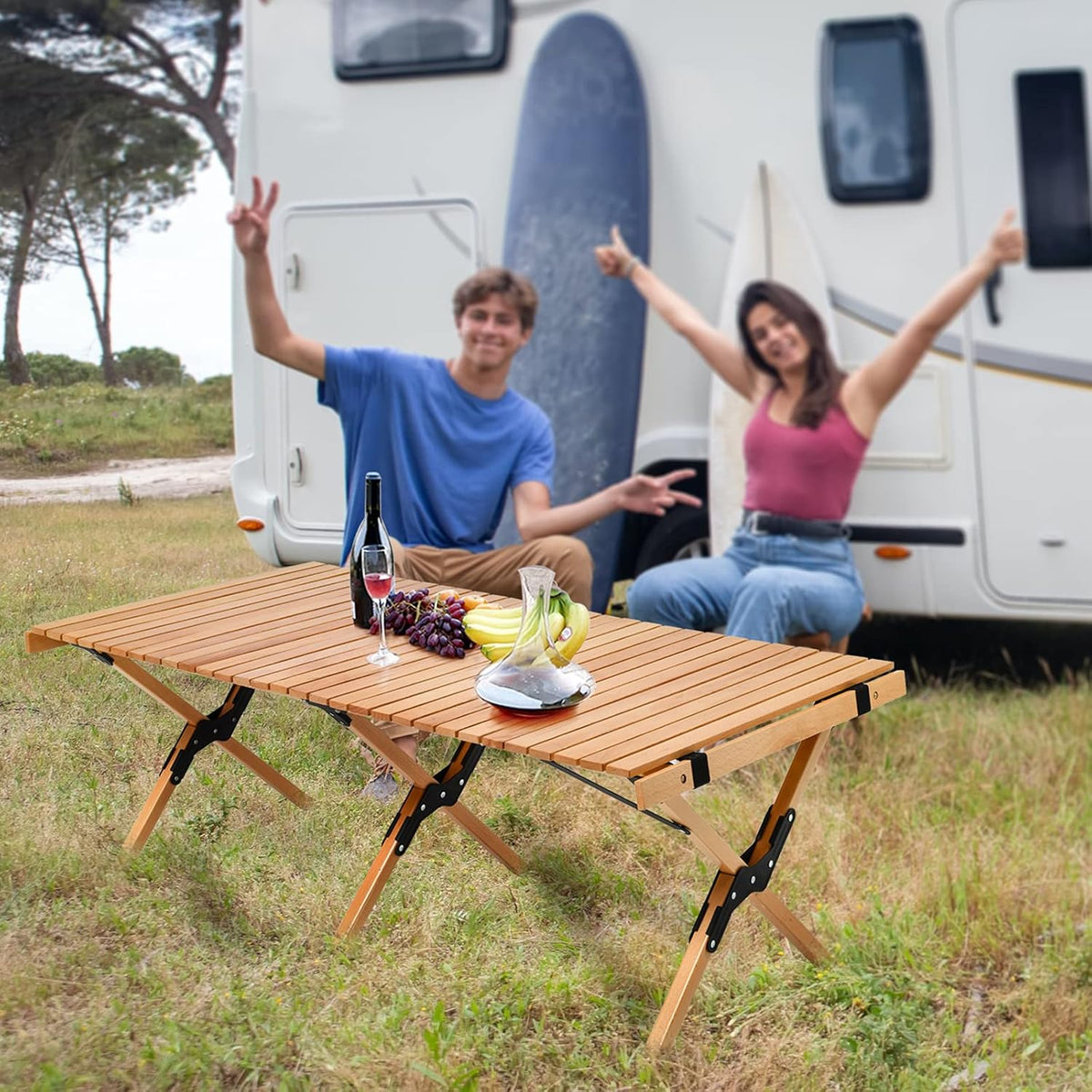 4ft Folding Portable Camping Table with Carry Bag N9199