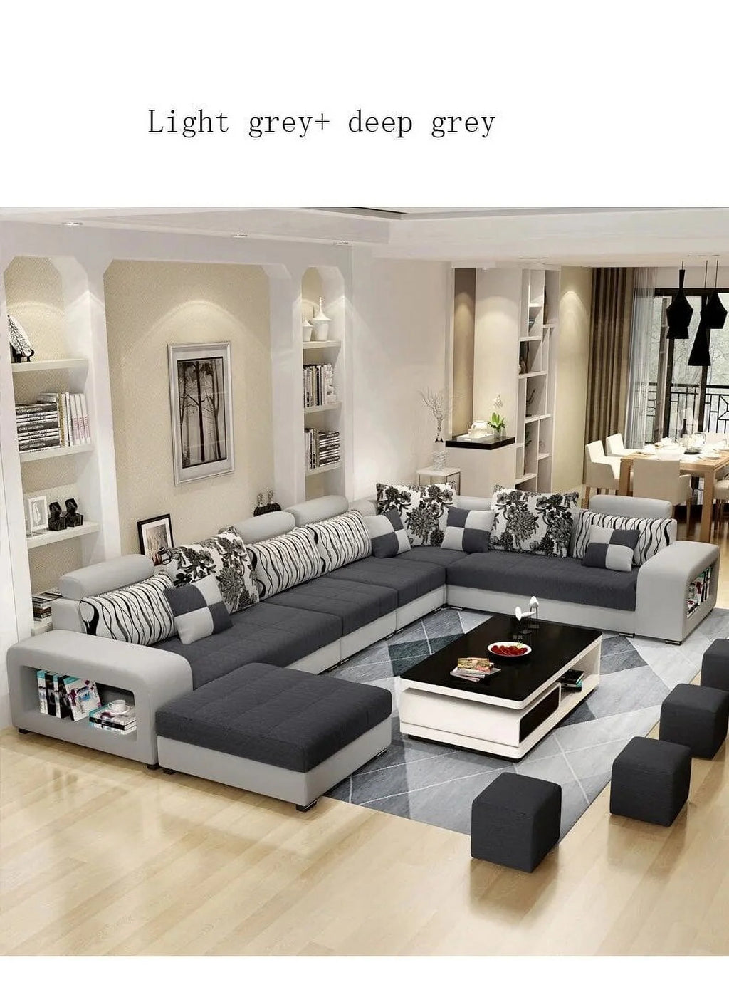 Modern Fabric Sectional Sofa Set T5544