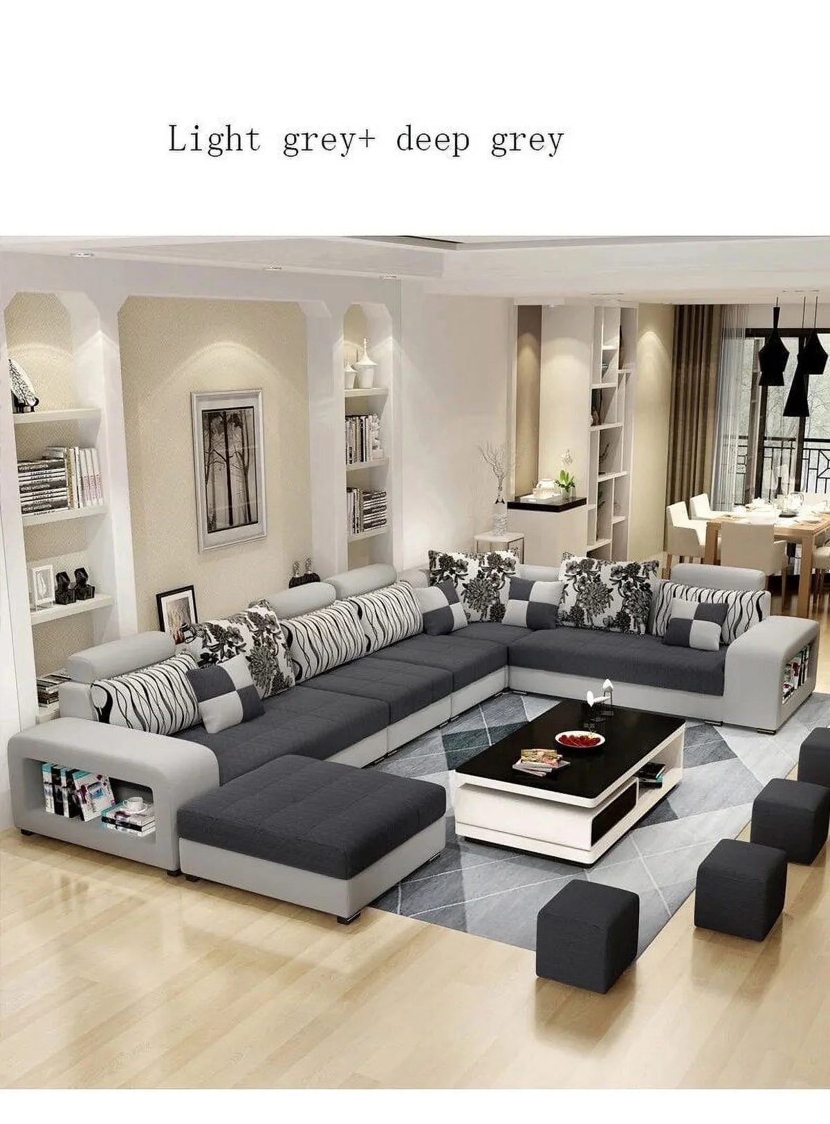 Modern Fabric Sectional Sofa Set T5544