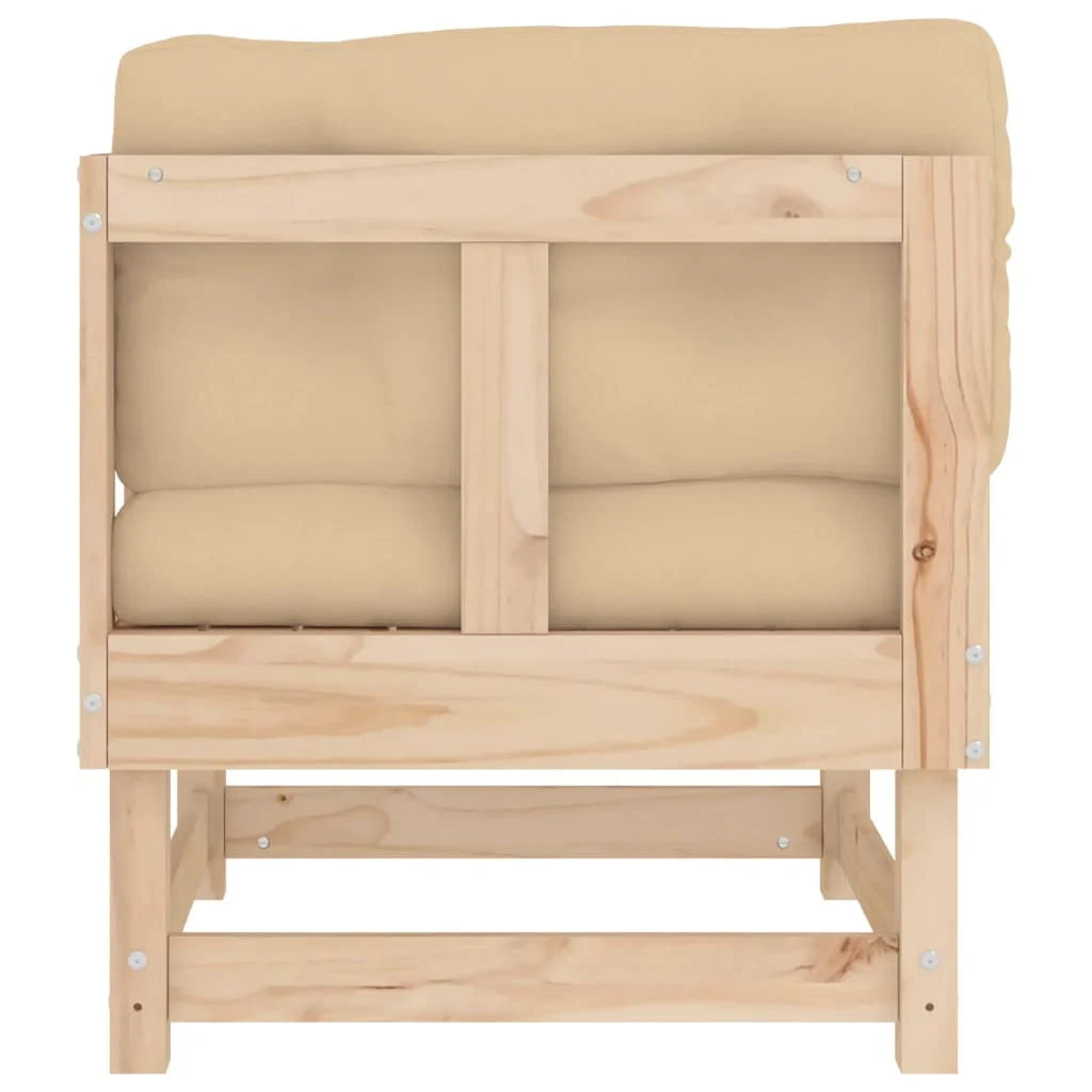 Solid Wood Pine Corner Sofas with Cushions A134322