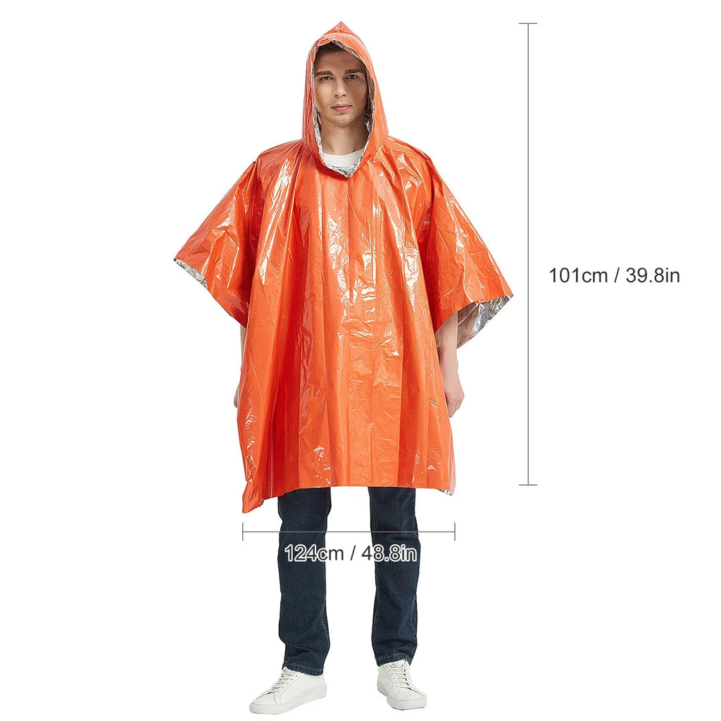 Outdoor Waterproof Thermal Raincoat Poncho X1941