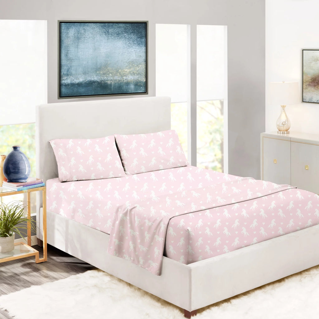 Pink 3-Pieces Microfiber Twin Sheet Sets B6343