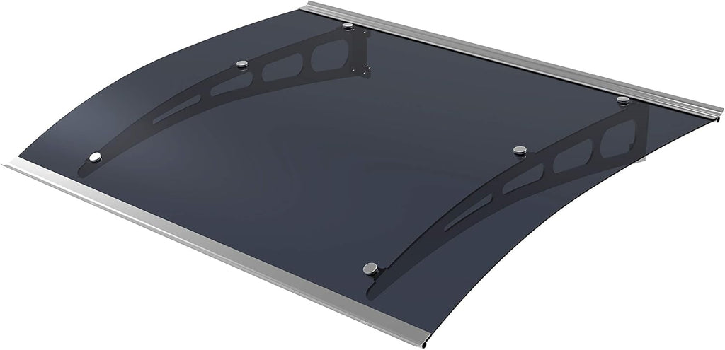 Gray Polycarbonate Door/Window Awning, 47"W x 35"D K107282