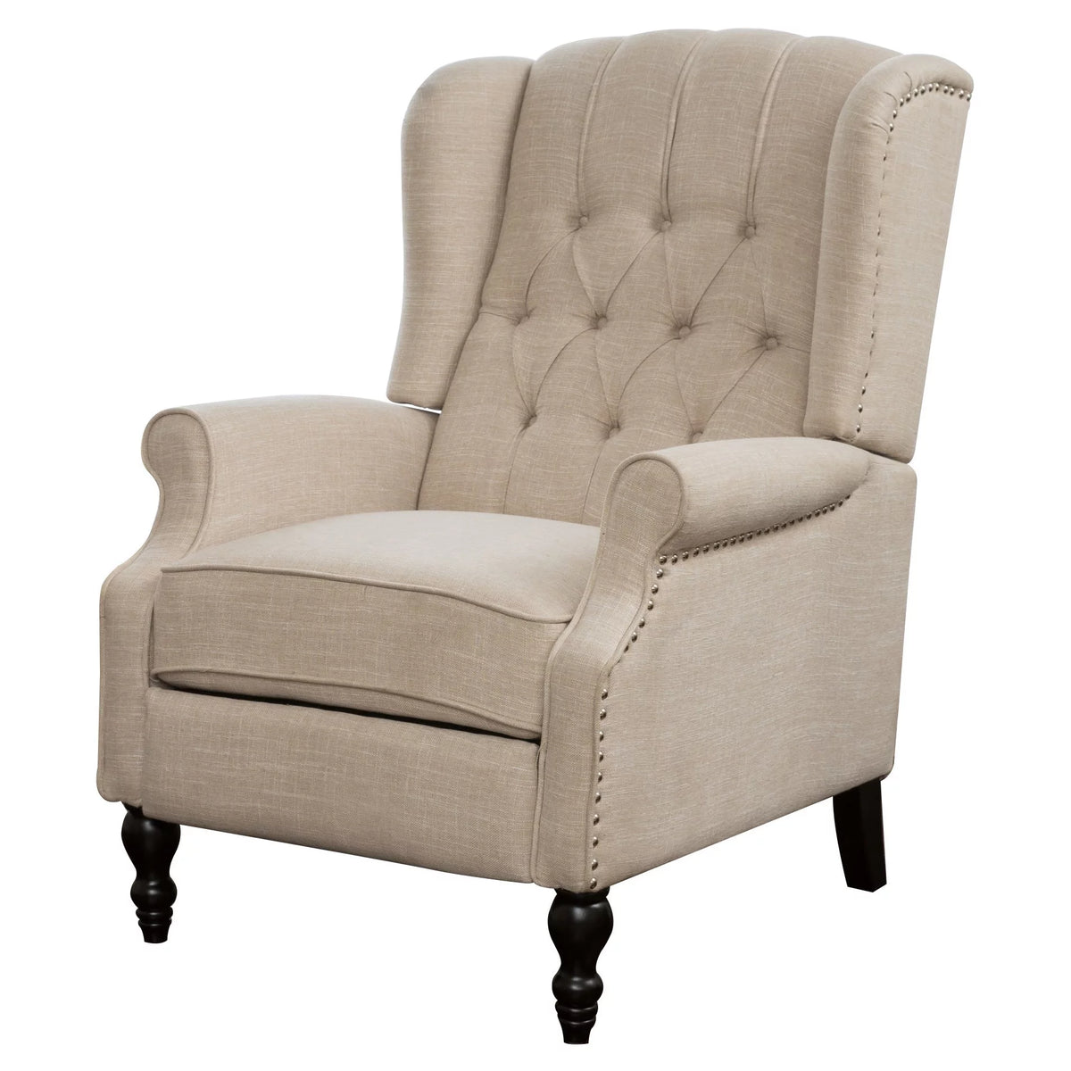 Button-tufted Reclining Club Chair T65729