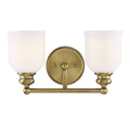 2 Light Warm Brass Bath Light O832