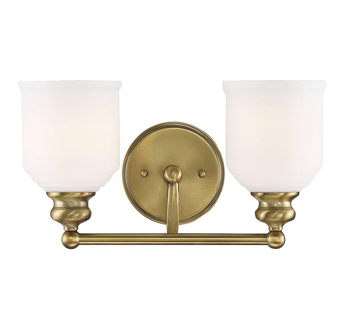 2 Light Warm Brass Bath Light O832