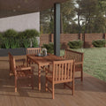 Solid Wood Rectangular Patio Dining Set R341