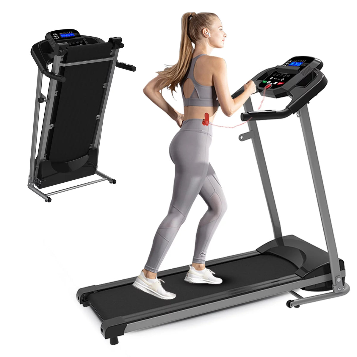 Foldable Electric Treadmill 2.5HP 265LBS Weight Capacity F981995