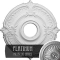 18x22OD x 4x22ID x 5/8x22P Hand-Painted Platinum Ceiling Medallion J163