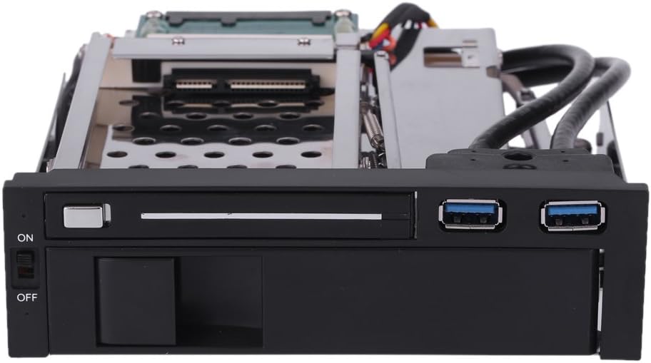 Dual Bay 3.5 + 2.5 Inch SATA III Hard Drive SSD Tray Caddy Internal Mobile Rack Enclosure Docking Station with USB 3.0 Port Hot Swap Pack of 2 C722