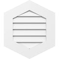 16x22W x 16x22H Vertical Peaked Surface Mount PVC Gable Vent 9/12 Pitch C26959