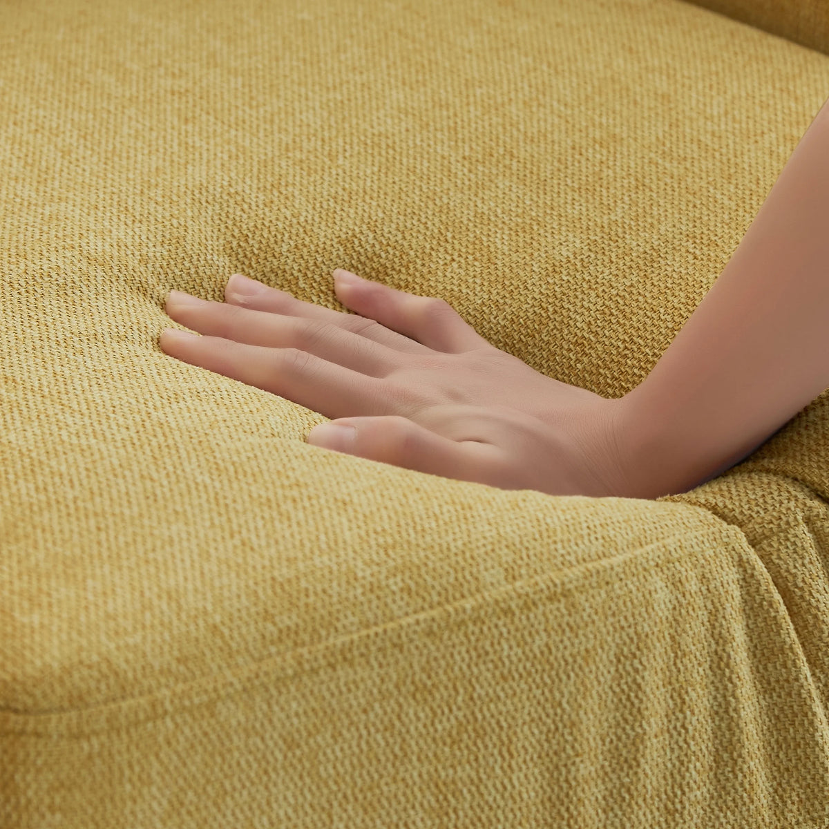 Light Yellow Upholstered Accent Chair U972650
