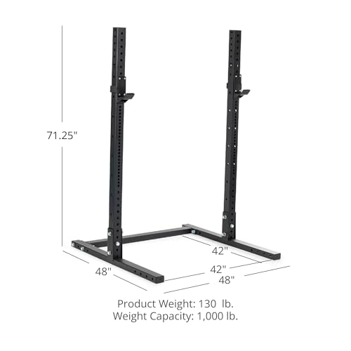 72-inch Squat Stand with 1,000 LB Capacity and Reinforced J-Hooks O425307