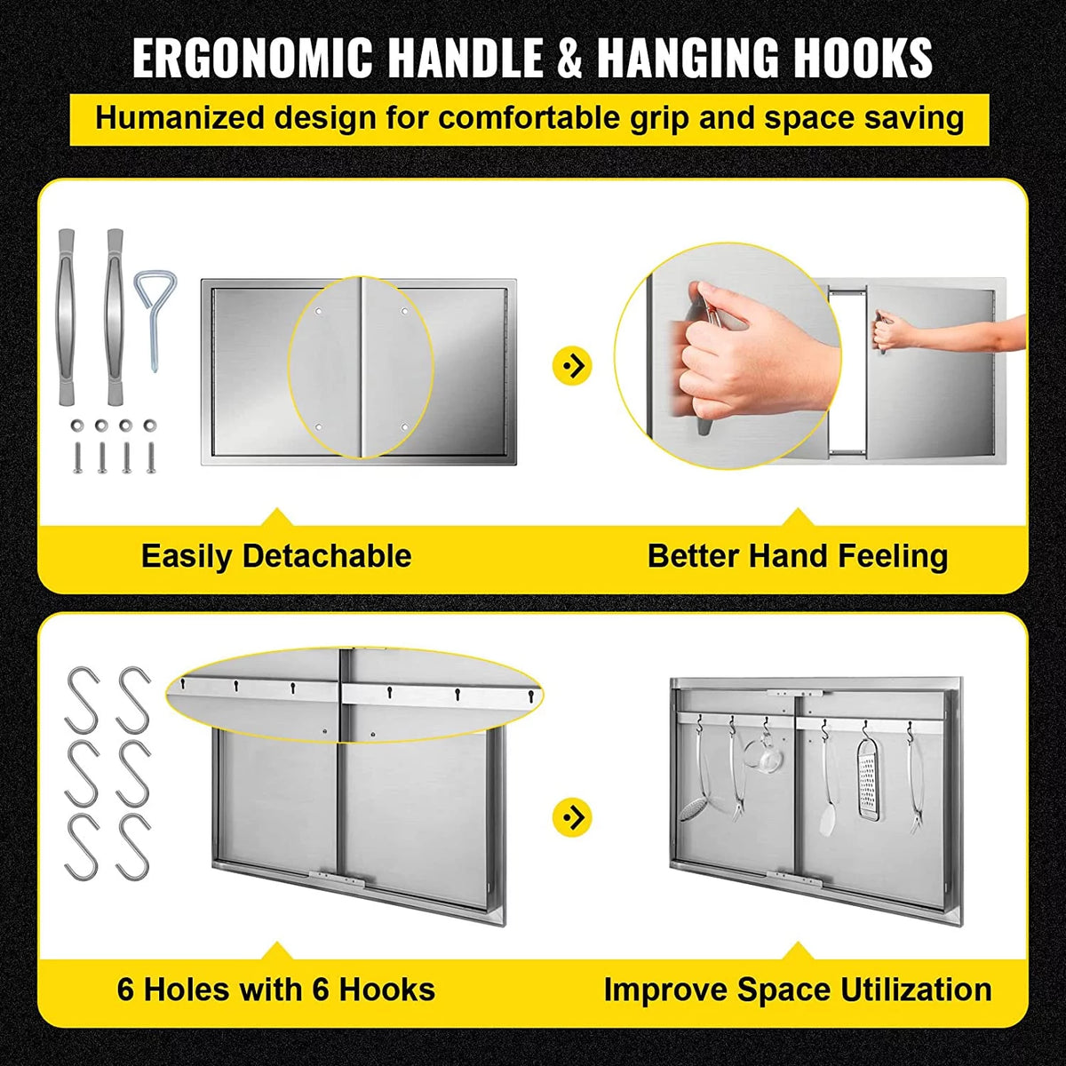 Stainless Steel Double Door P39725