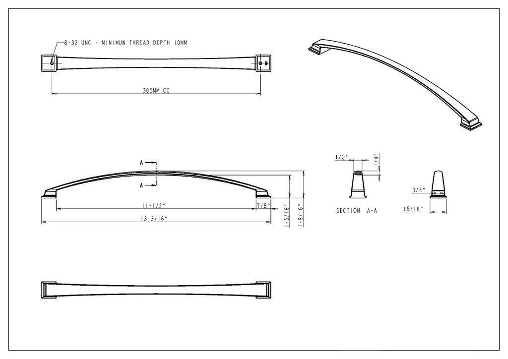 Satin Bronze Cabinet Pull S75708