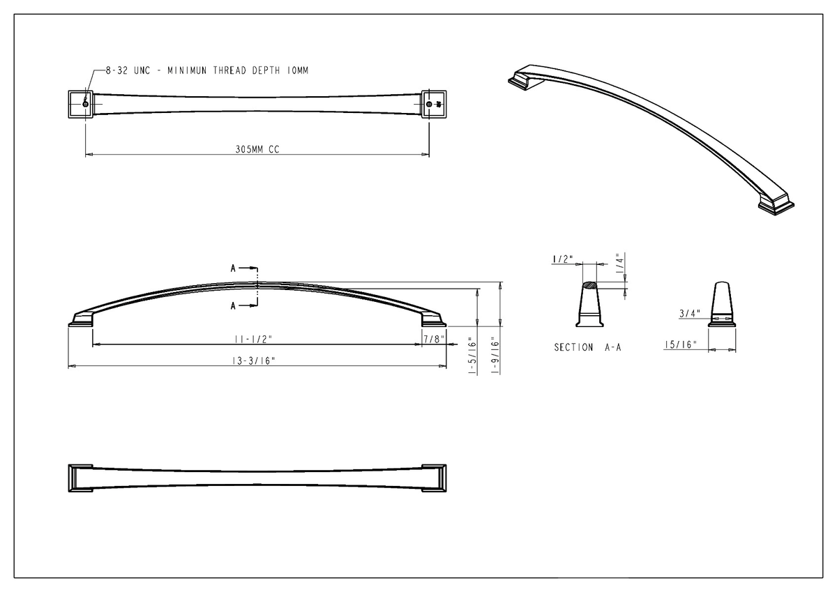 Satin Bronze Cabinet Pull S75708
