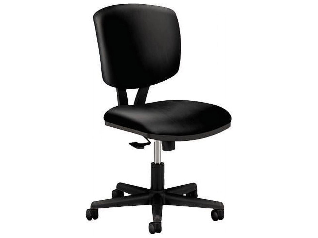 Black Leather Task Chair with Synchro-Tilt J147697