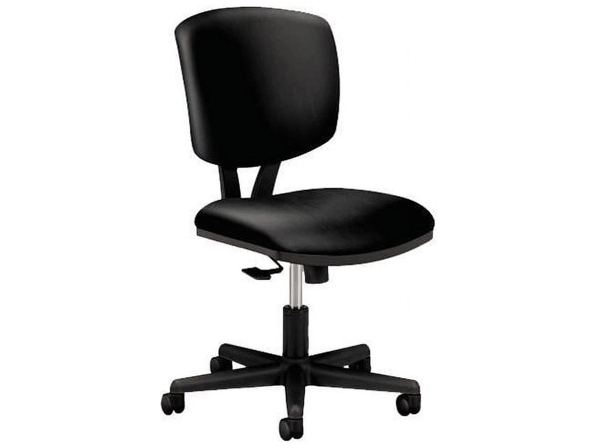 Black Leather Task Chair with Synchro-Tilt J147697