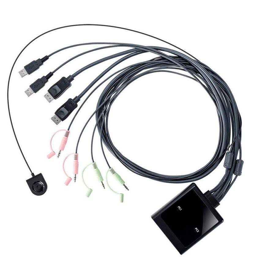 2-Port USB DisplayPort KVM Switch with Remote Port Selector G512