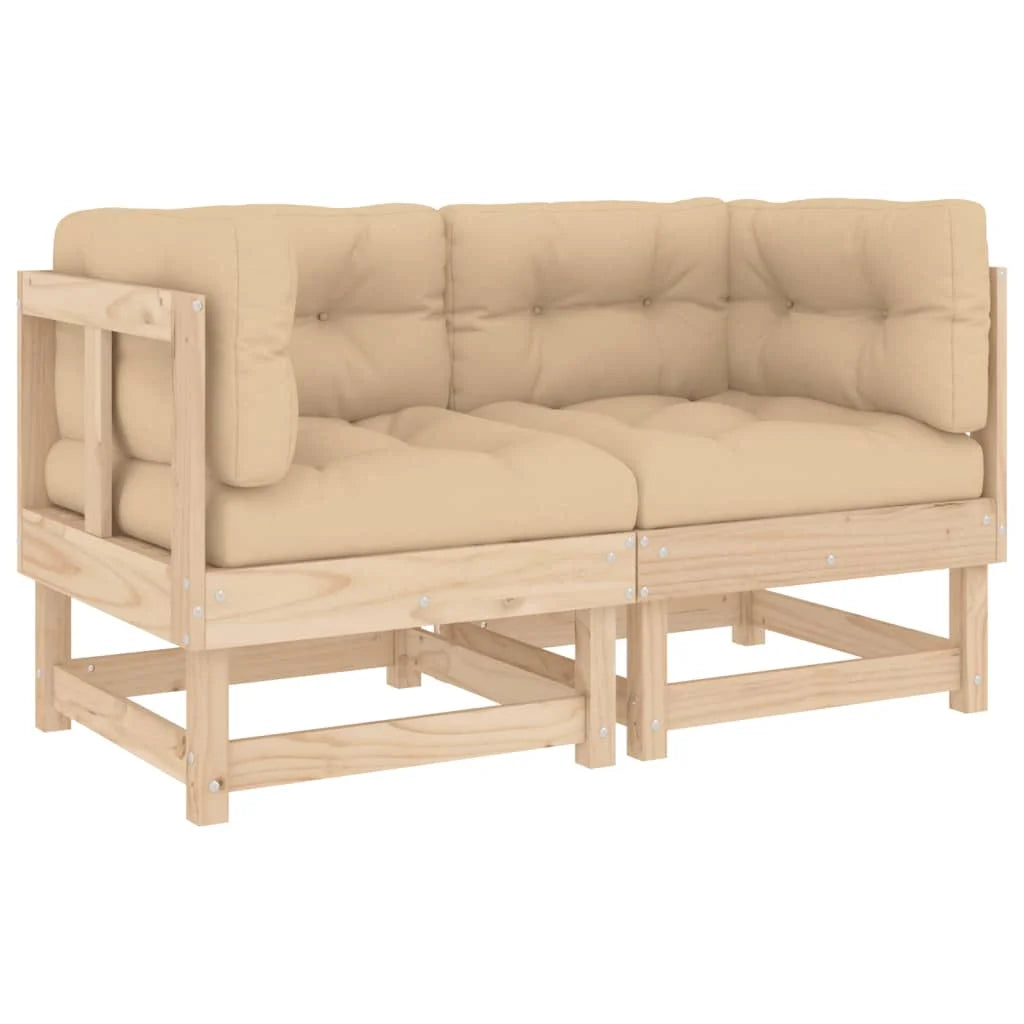Solid Wood Pine Corner Sofas with Cushions A134322