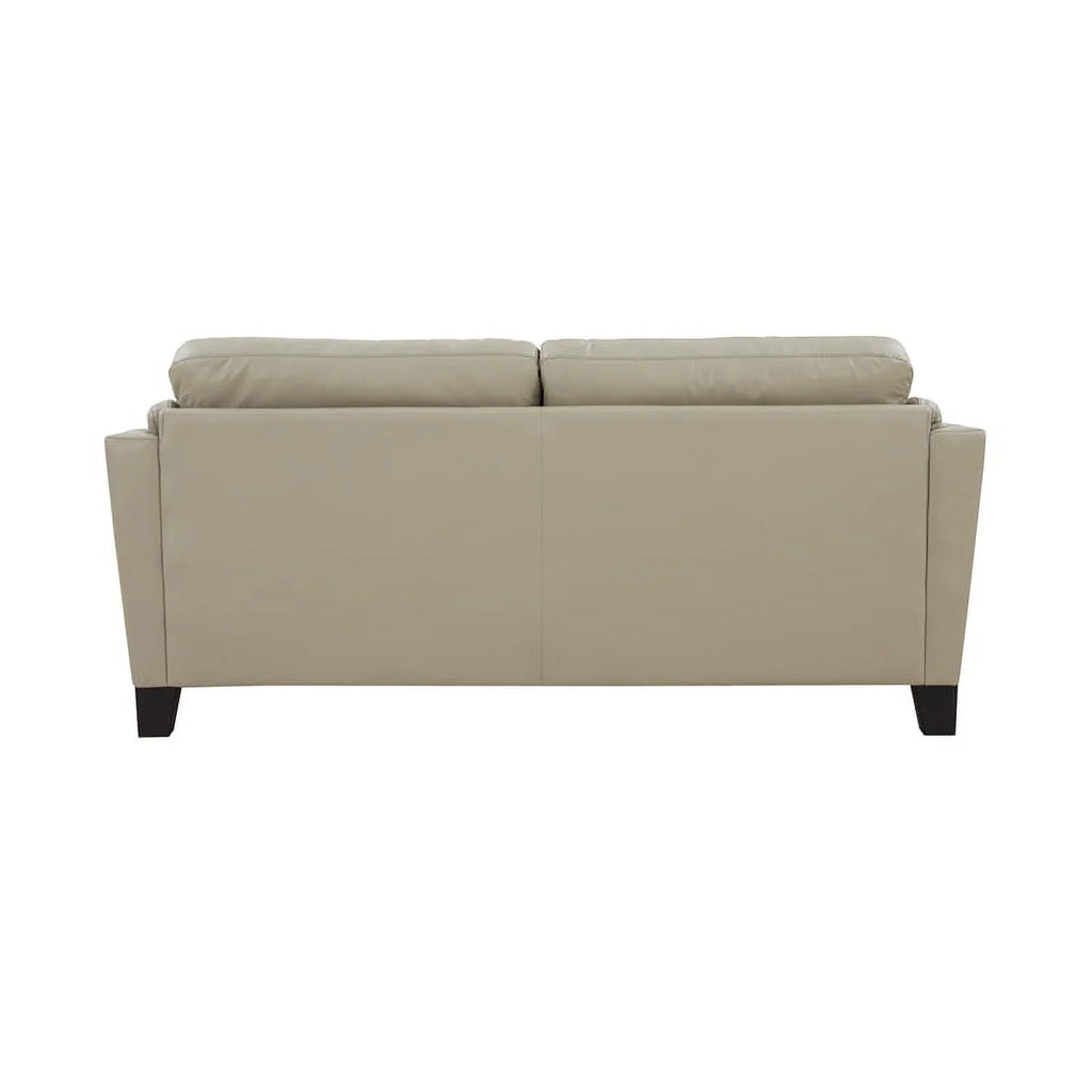 Cream Top Grain Leather Sofa O119