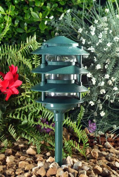 Cast Aluminum Four Tier Pagoda Light V38128