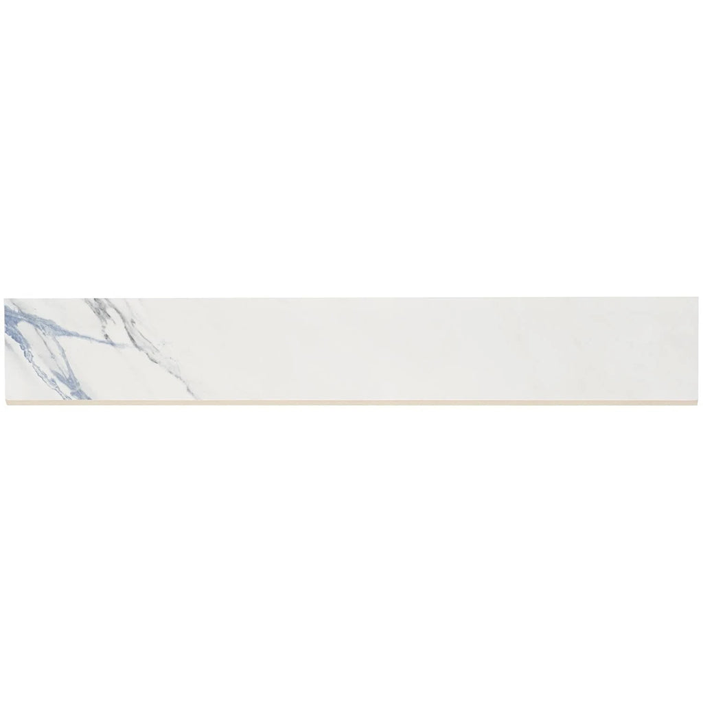 Calacatta Cobalt 3 in. x 24 in. Matte Porcelain Bullnose Tile E7790