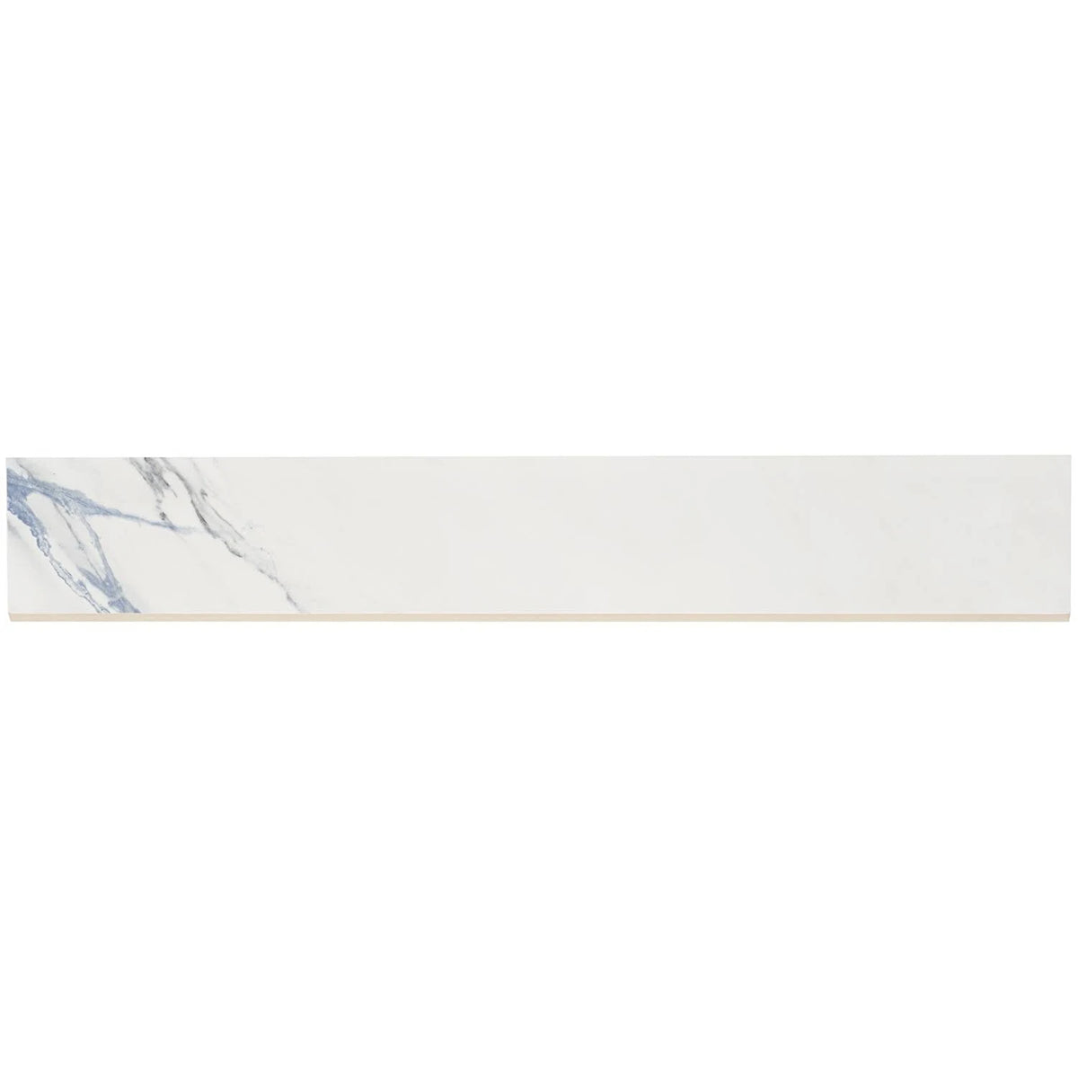 Calacatta Cobalt 3 in. x 24 in. Matte Porcelain Bullnose Tile E7790