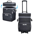Large Rolling Cooler, Leakproof Insulated Soft Cooler Bag with Wheels and Handle E5553