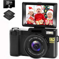 2.7K Vlogging Camera with Flip Screen and 32GB Memory Card A173