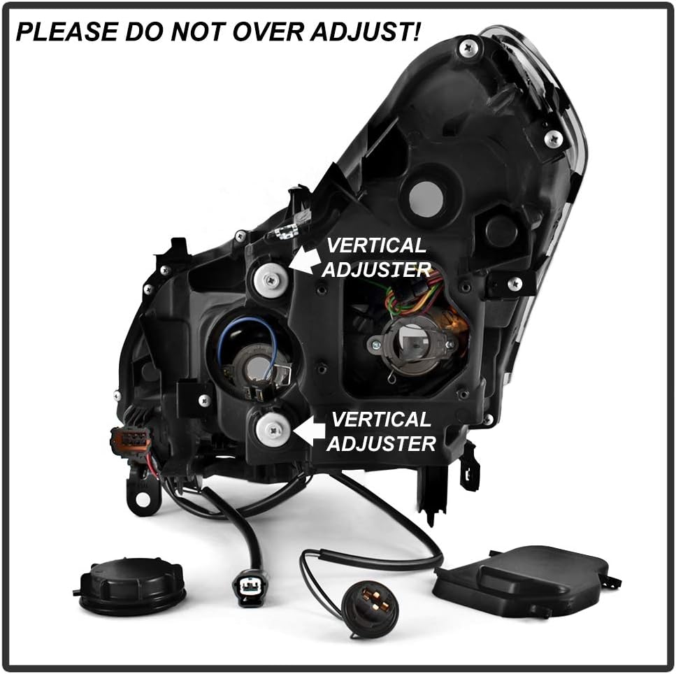 Black Smoke LED Tube Sequential Signal DRL Headlights Z7399