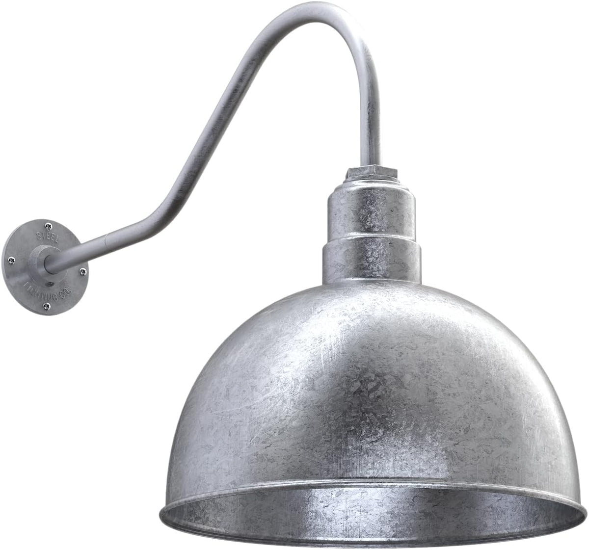 15 inch Bowl Dome Gooseneck Outdoor Wall Mounted Barn Light A46573