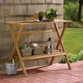 Brown Wooden Potting Bench R466116