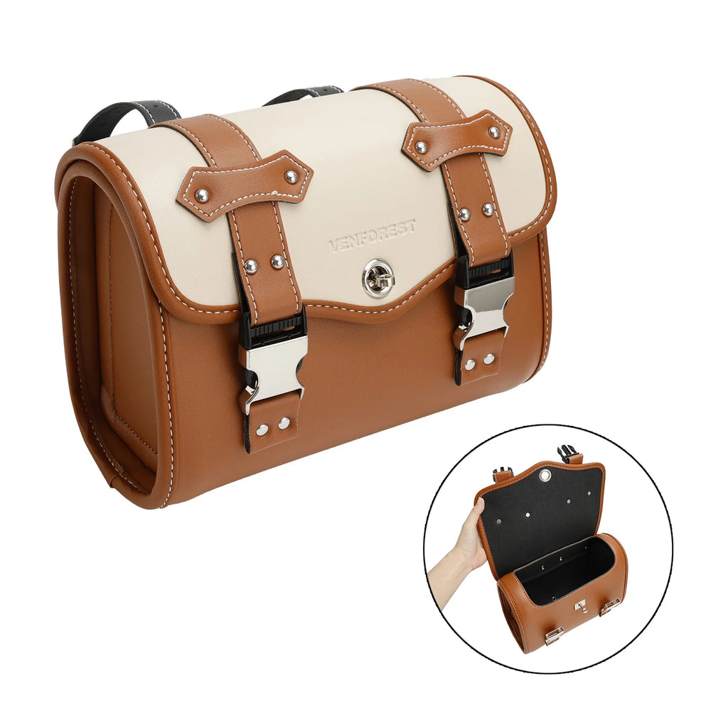 Brown Side Saddlebag Tool Bag Luggage Pouch Storage S60974