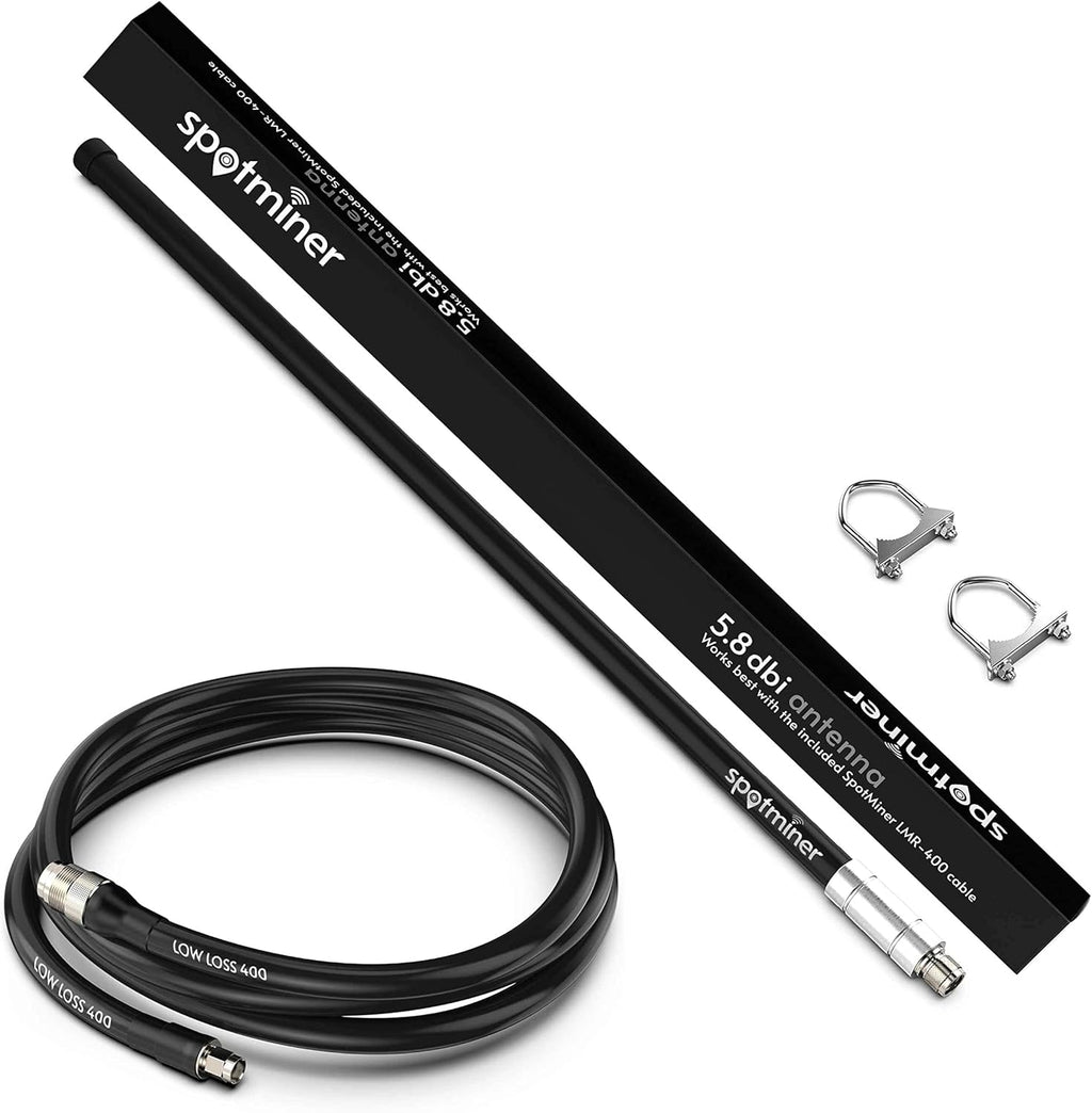 Pack of 2 Low Loss 400 Coaxial Cable 5.8 DBI Antenna Crypto Mining Accessories Q26041