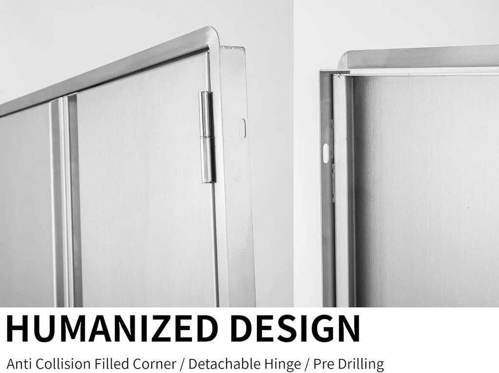 304 Stainless Steel Double Wall Vertical Door 36x21 Inch F463