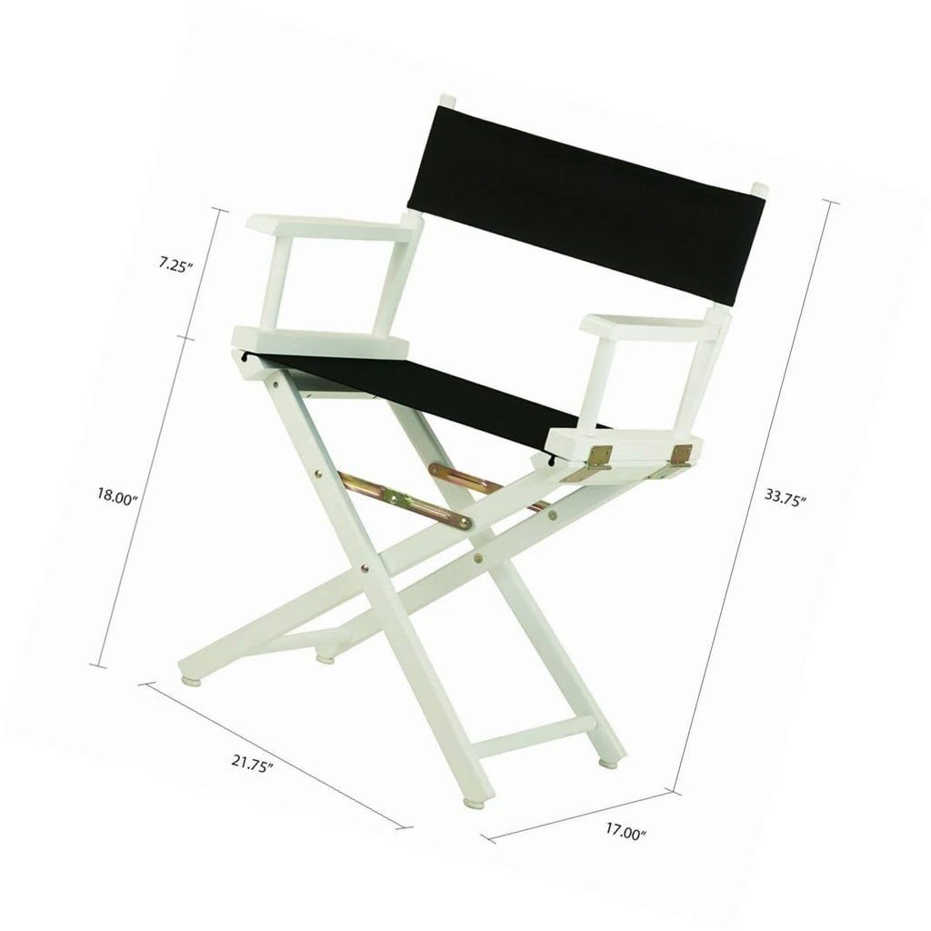 White Frame Black Canvas Director's Chair Q8094