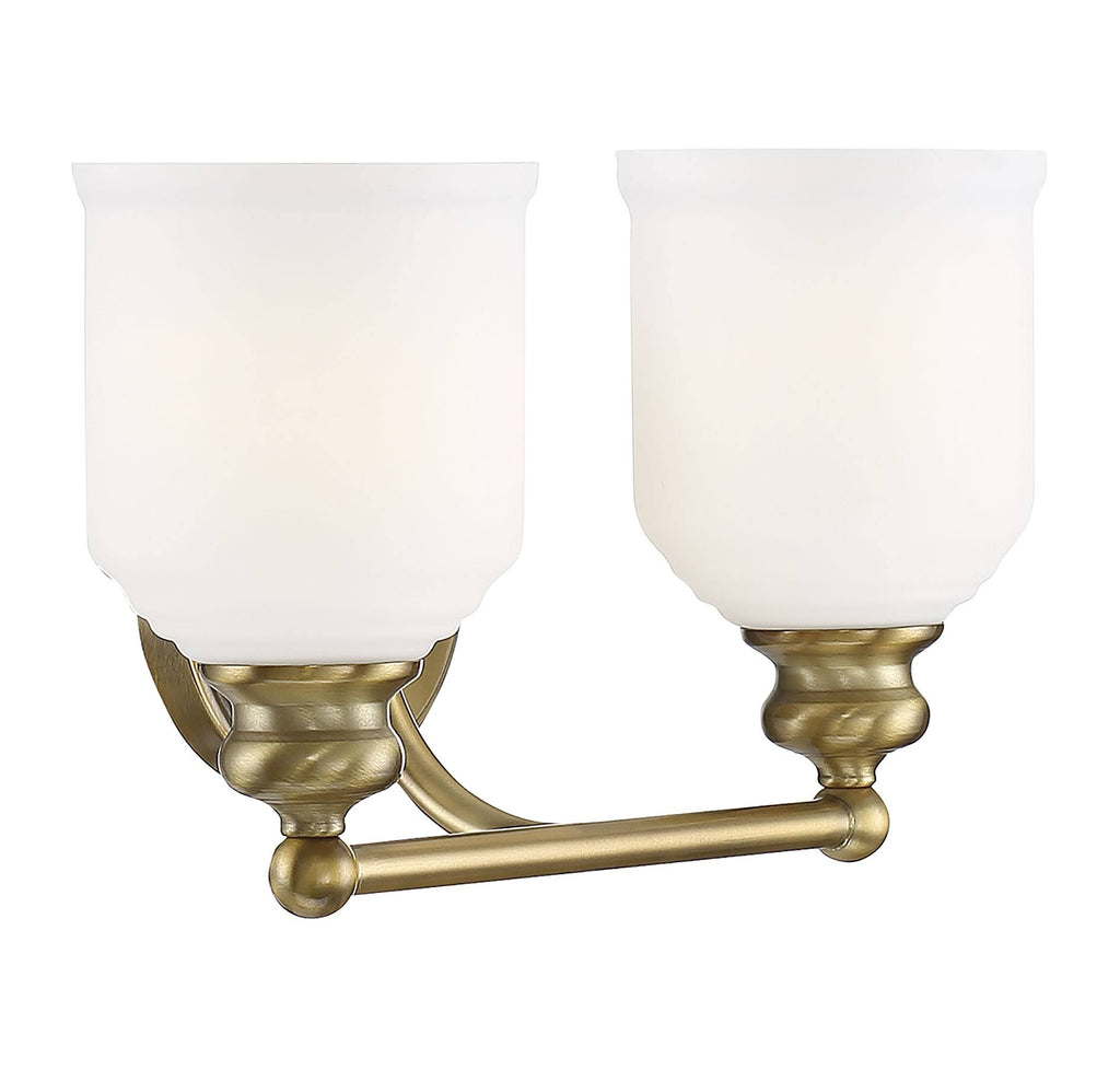 2 Light Warm Brass Bath Light O832