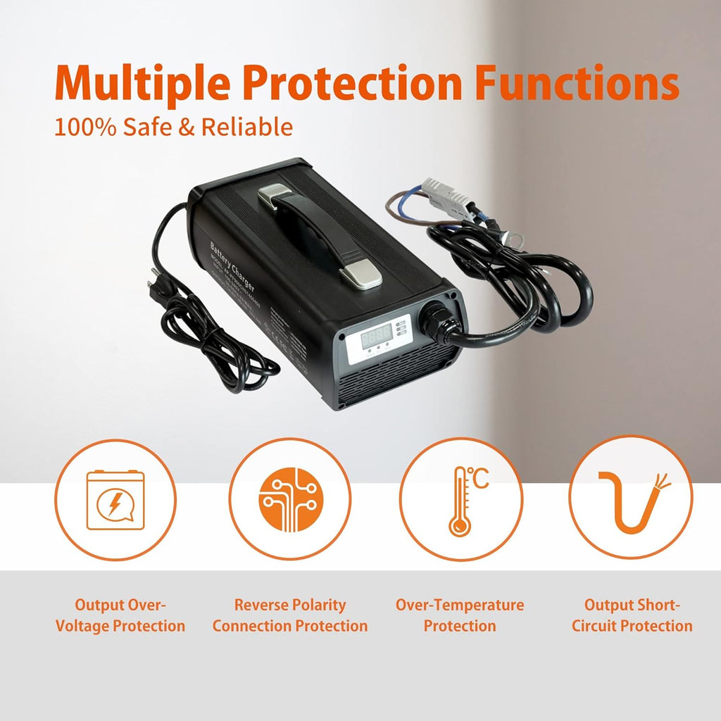 LiFePO4 Batteries Charger, 40A, Multi-Stage Charging, LED Real-Time Charging Value U683012