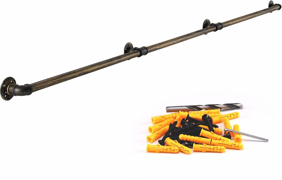 10FT Matte Black Metal Stair Handrail A5665